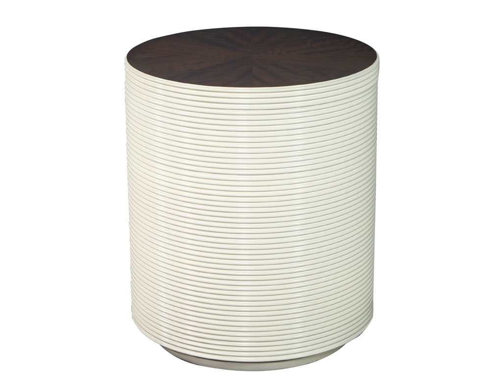 Round Drum Side Table With Starburst Top Carrocel Interiors