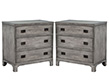 Pair of Modern Grey Distressed Chests by Kittinger