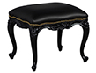 Louis XV Style Leather Bench Stool