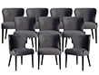 Set of 10 Custom Gustav Modern Dining Chairs 
