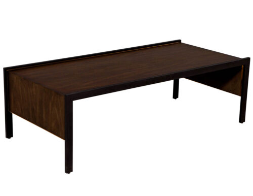 Sleek Modern Walnut Cocktail Table by Baker Furniture Milling Road Kara Mann