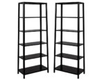 C-3095-Modern-Black-Bookcase-Etagere-Solid-Wood-001