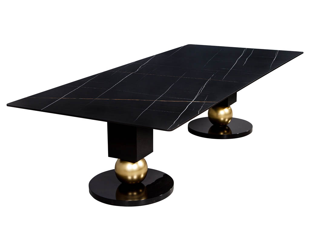 DS-5135-Custom-Modern-Porcelain-Black-Dining-Table-with-Gold-Leaf-Pedestals-003