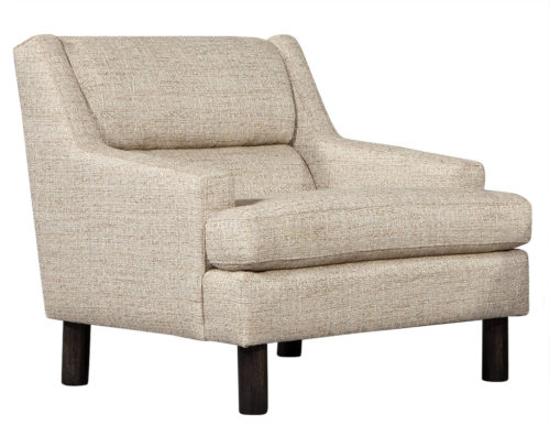 Mid-Century Modern Lounge Chair in Designer Linen