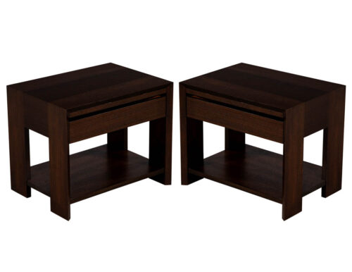 Pair of Modern Mahogany End Tables