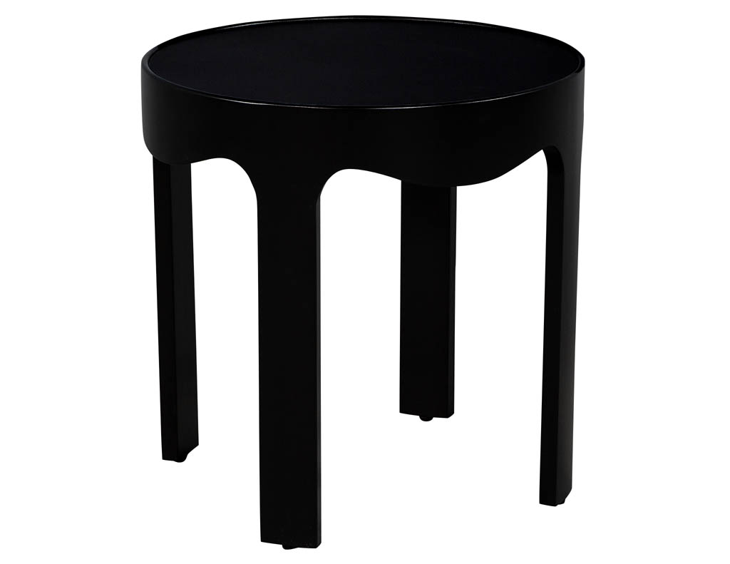 Modern Round Black Side Tables - Carrocel Fine Furniture