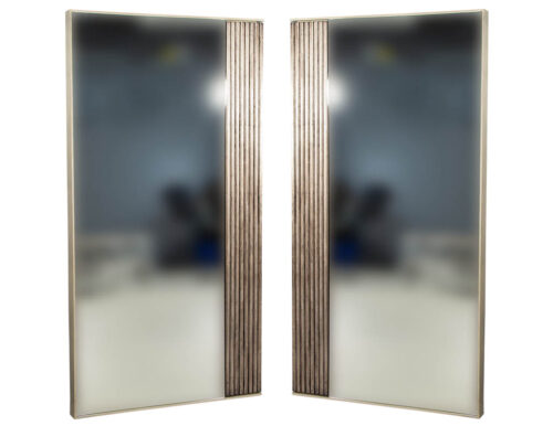 Modern Bronze Metal Floor Mirrors by Baker Furniture McGuire