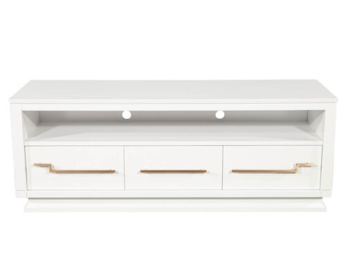 Modern White Media Console Cabinet