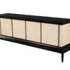 B-2075-Modern-Black-Lacquered-Sideboard-Faux-Parchment-Fronts-005