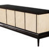 B-2075-Modern-Black-Lacquered-Sideboard-Faux-Parchment-Fronts-006