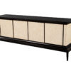 B-2075-Modern-Black-Lacquered-Sideboard-Faux-Parchment-Fronts-007