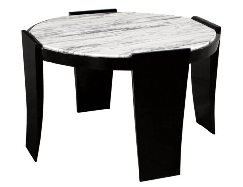 Modern Round Marble Top Foyer Table