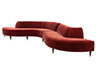 Vintage Mid-Century Modern Curved Sofa in the Style of Vladimir Kagan