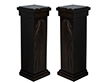 Pair of Art Deco Carved Column Pedestal Stands