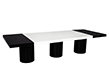 Custom Modern Black and White Dining Table