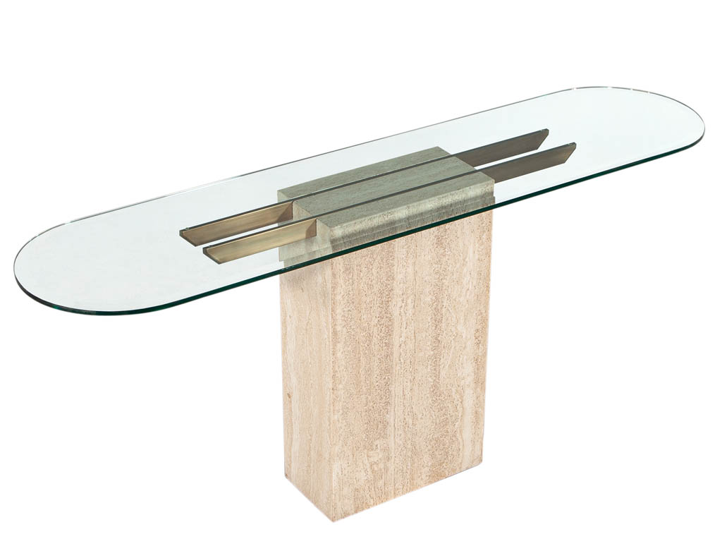 CE-3357-Original-Italian-Glass-Top-Travertine-Console-Table-0011