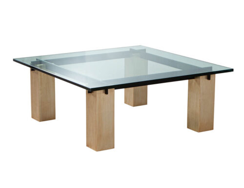 Vintage Mid-Century Modern Glass Top Coffee Table