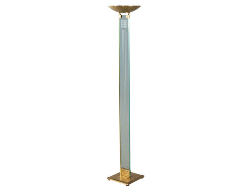 Vintage Mid-Century Modern Brass Torch Floor Lamp