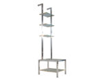 C-3101-Pair-Modern-Stainless-Steel-Brass-Bookshelves-Wall-Units-0011
