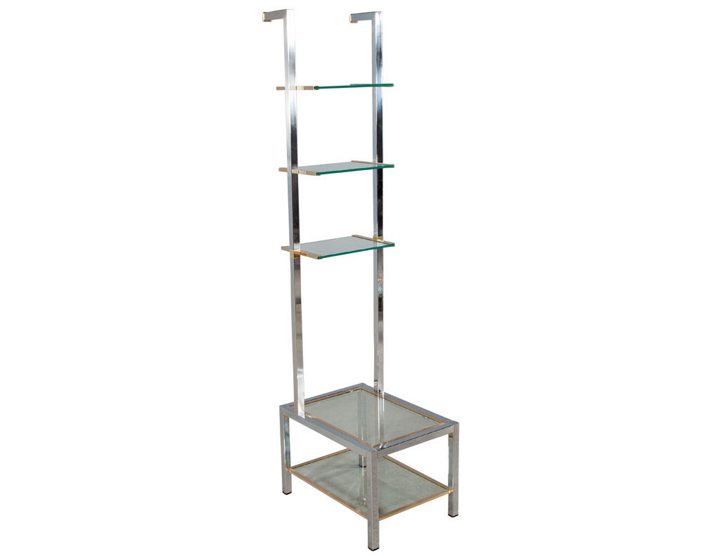 C-3101-Pair-Modern-Stainless-Steel-Brass-Bookshelves-Wall-Units-002