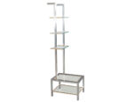 C-3101-Pair-Modern-Stainless-Steel-Brass-Bookshelves-Wall-Units-004