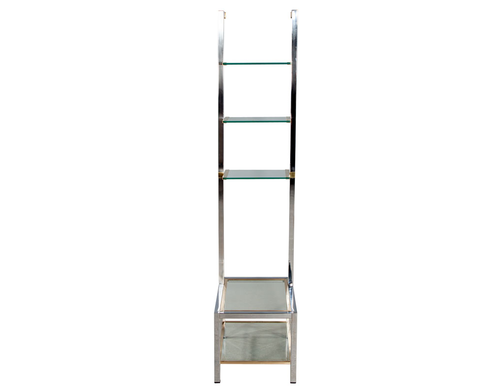 C-3101-Pair-Modern-Stainless-Steel-Brass-Bookshelves-Wall-Units-006