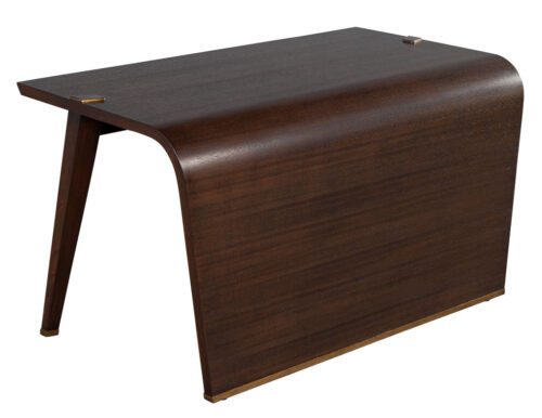 Modern Waterfall Desk in Dark Walnut Finish by Baker Furniture