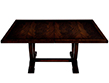 Custom Art Deco Inspired Flamed Mahogany Dining Table High Gloss