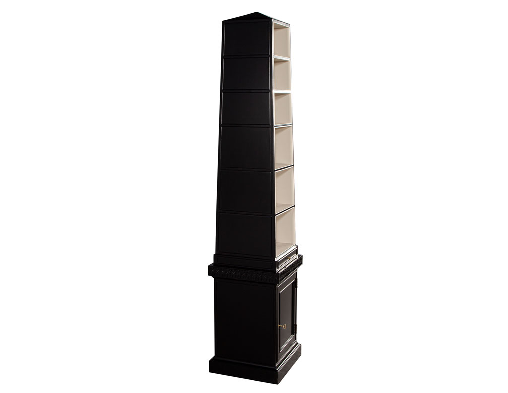 C-3104-Pair-Abstract-Obelisk-Bookshelves-Cabinets-Baker-Furniture-0013