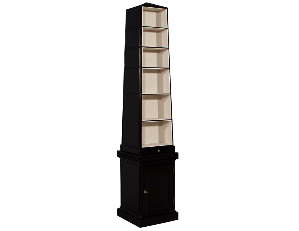 C-3104-Pair-Abstract-Obelisk-Bookshelves-Cabinets-Baker-Furniture-002