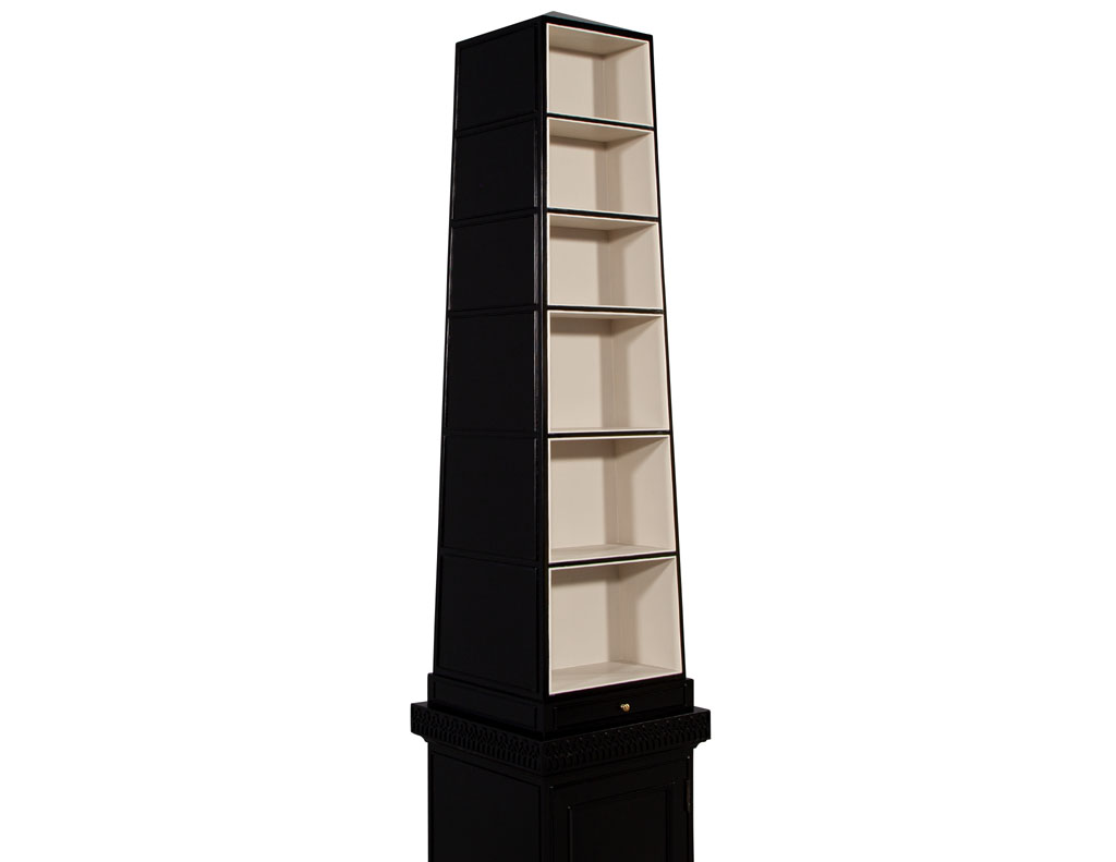 C-3104-Pair-Abstract-Obelisk-Bookshelves-Cabinets-Baker-Furniture-005