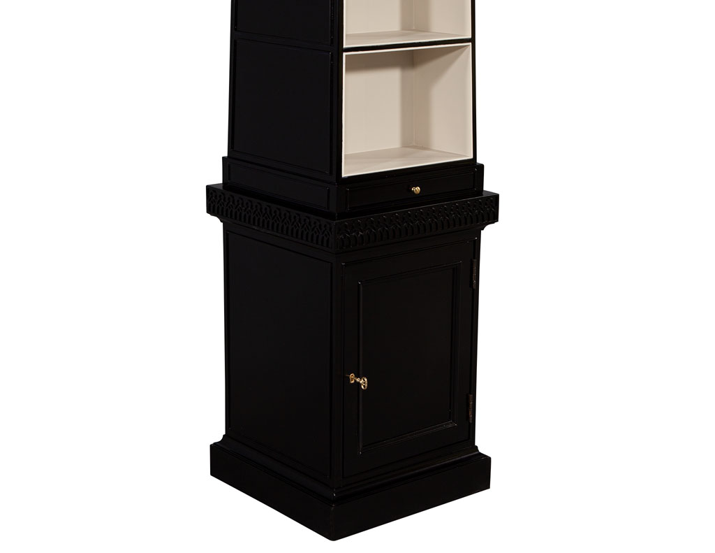 C-3104-Pair-Abstract-Obelisk-Bookshelves-Cabinets-Baker-Furniture-006