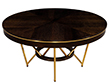 Modern Round Dining Table with Brass Base