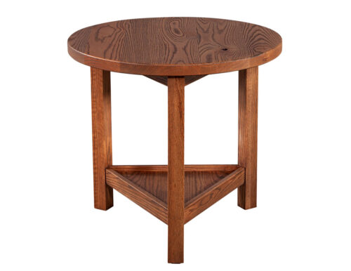 Round Natural Oak Side Table by Ellen Degeneres Forge Side Table