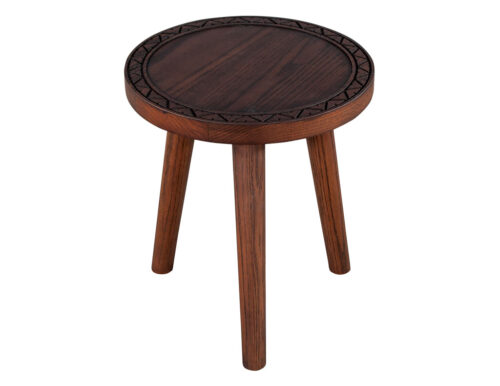 Round Oak Accent Table by Ellen Degeneres Villa Drinks Table