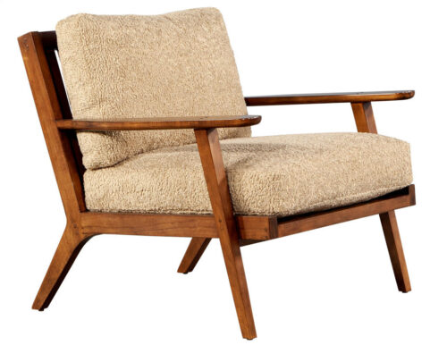 Mid-Century Modern Inspired Maple Lounge Chair by Ellen Degeneres Mildas Chair