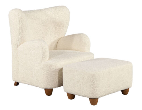 Wing Back Lounge Chair with Ottoman Set by Ellen Degeneres Clairborne Chair