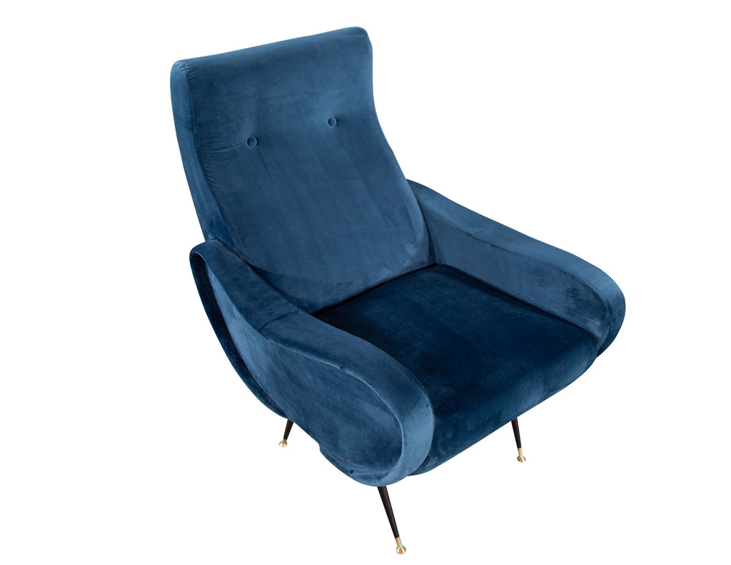 LR-3382-Pair-Vintage-Blue-Velvet-Italian-Modern-Lounge-Chairs-Zanuso-Style-0010