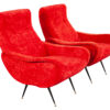 LR-3383-Pair-Vintage-Red-Velvet-Italian-Modern-Lounge-Chairs-Zanuso-Style-008