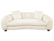 Modern Curved Linen Sofa by Ellen Degeneres Perkins Sofa