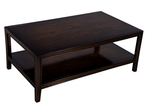 American Transitional Mahogany 2 Tier Coffee Table