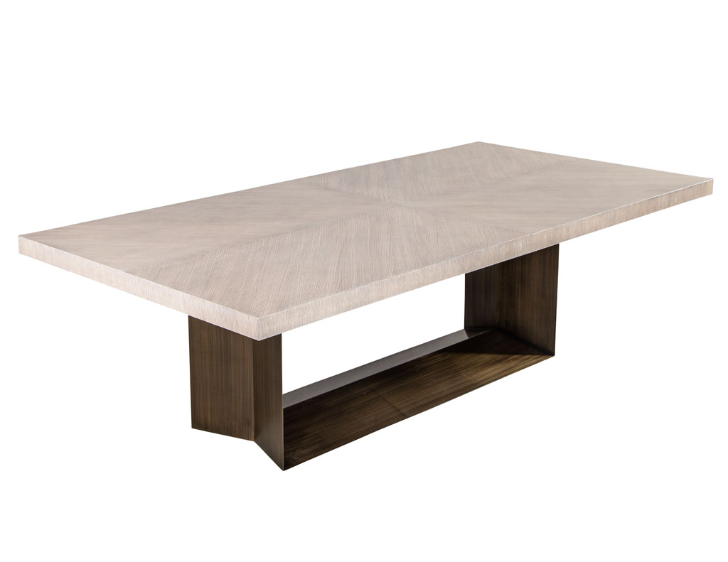 DS-5196-Custom-Modern-Oak-Dining-Table-Brass-Pedestal-002