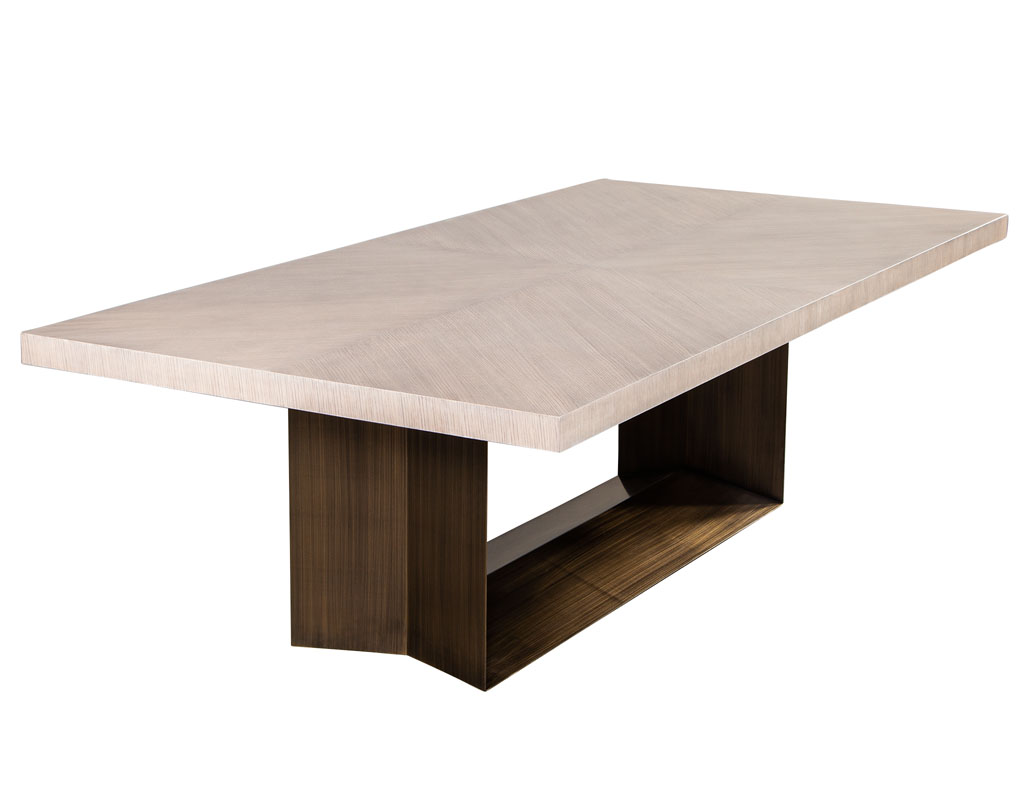 DS-5196-Custom-Modern-Oak-Dining-Table-Brass-Pedestal-003