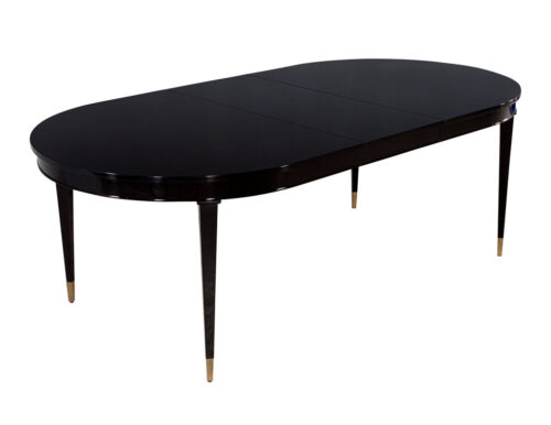 High Gloss Black Lacquered Mahogany Dining Table