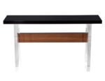 CE-3411-Custom-Modern-Acrylic-Walnut-Console-Table-001