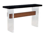CE-3411-Custom-Modern-Acrylic-Walnut-Console-Table-0010