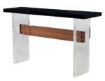 CE-3411-Custom-Modern-Acrylic-Walnut-Console-Table-0012