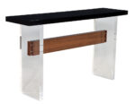 CE-3411-Custom-Modern-Acrylic-Walnut-Console-Table-0013