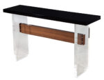 CE-3411-Custom-Modern-Acrylic-Walnut-Console-Table-002