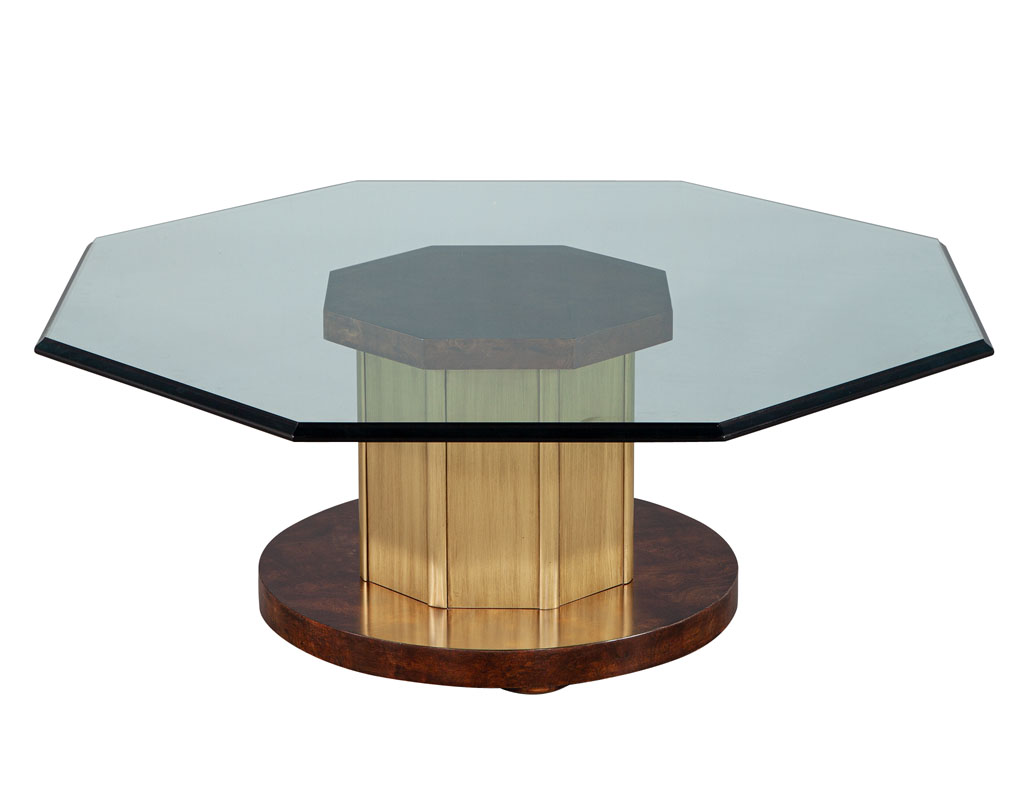 CE-3412-Octagonal-Glass-Top-Walnut-Brass-Coffee-Table-002
